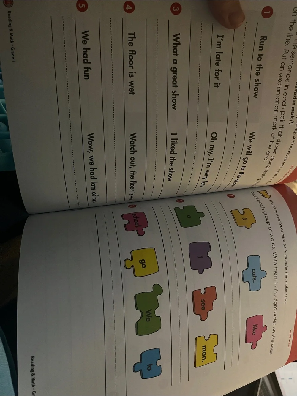 Scholastic First Grade Jumbo Workbook - Yellow, Blue & Purple